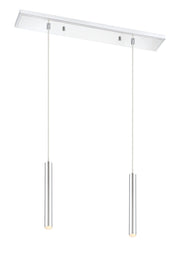 Forest 2 Light 30" Linear Pendant, 12" Tall in Chrome