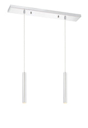 Forest 2 Light 30" Linear Pendant, 12" Tall in Chrome