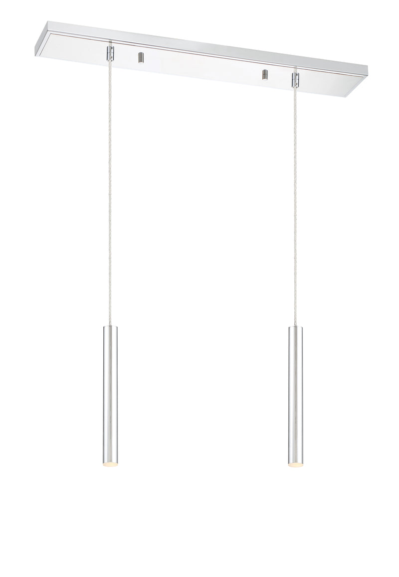Forest 2 Light 30" Linear Pendant, 12" Tall in Chrome