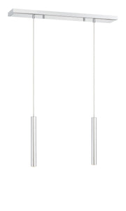 Forest 2 Light 30" Linear Pendant, 12" Tall in Chrome