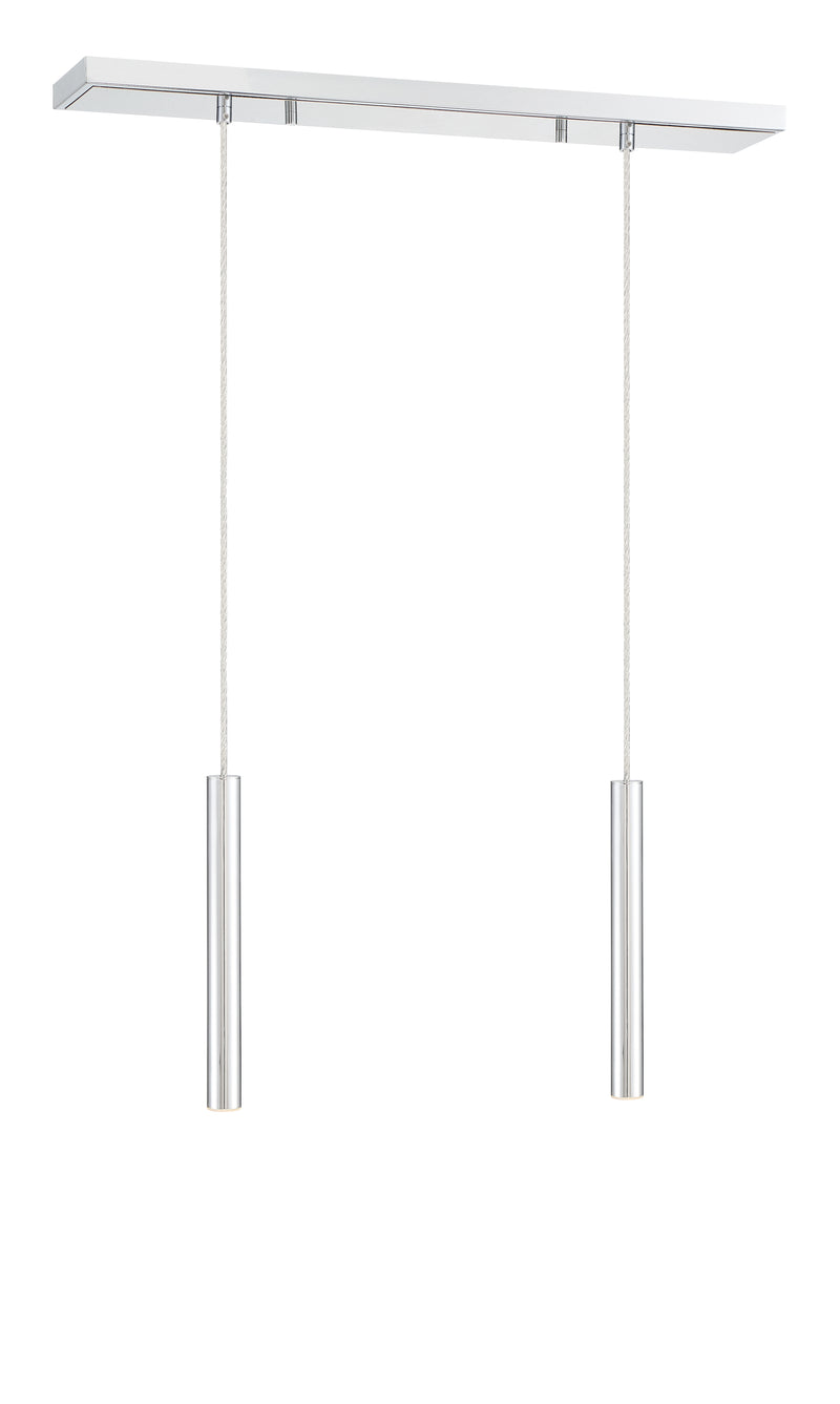 Forest 2 Light 30" Linear Pendant, 12" Tall in Chrome