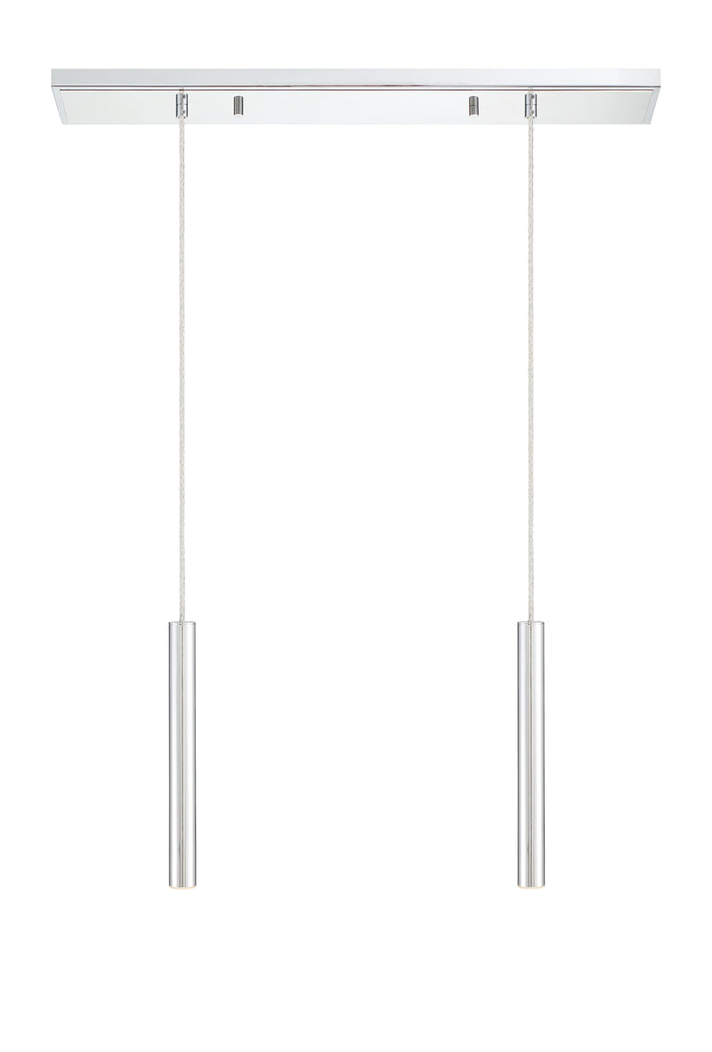 Forest 2 Light 30" Linear Pendant, 12" Tall in Chrome