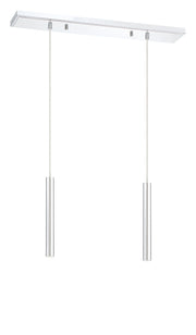 Forest 2 Light 30" Linear Pendant, 12" Tall in Chrome