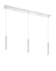 Forest 3 Light 46" Linear Pendant, 12" Tall in Chrome
