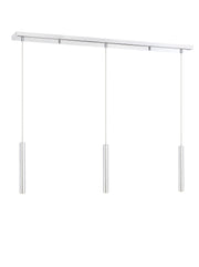 Forest 3 Light 46" Linear Pendant, 12" Tall in Chrome