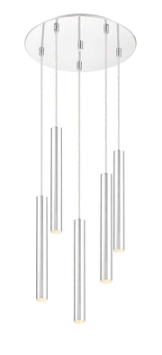 Forest 5 Light 13.5" Pendant, 12" Tall in Chrome