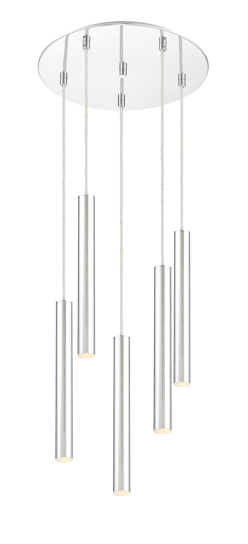Forest 5 Light 13.5" Pendant, 12" Tall in Chrome