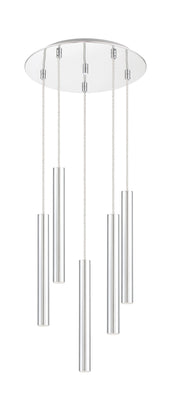 Forest 5 Light 13.5" Pendant, 12" Tall in Chrome