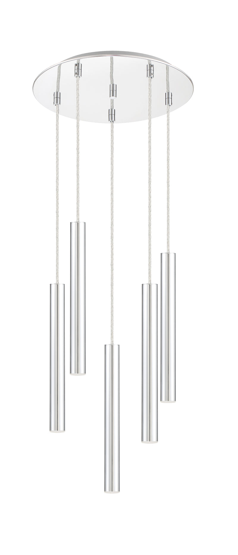 Forest 5 Light 13.5" Pendant, 12" Tall in Chrome