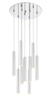 Forest 9 Light 16" Pendant, 12" Tall in Chrome