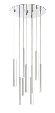 Forest 9 Light 16" Pendant, 12" Tall in Chrome