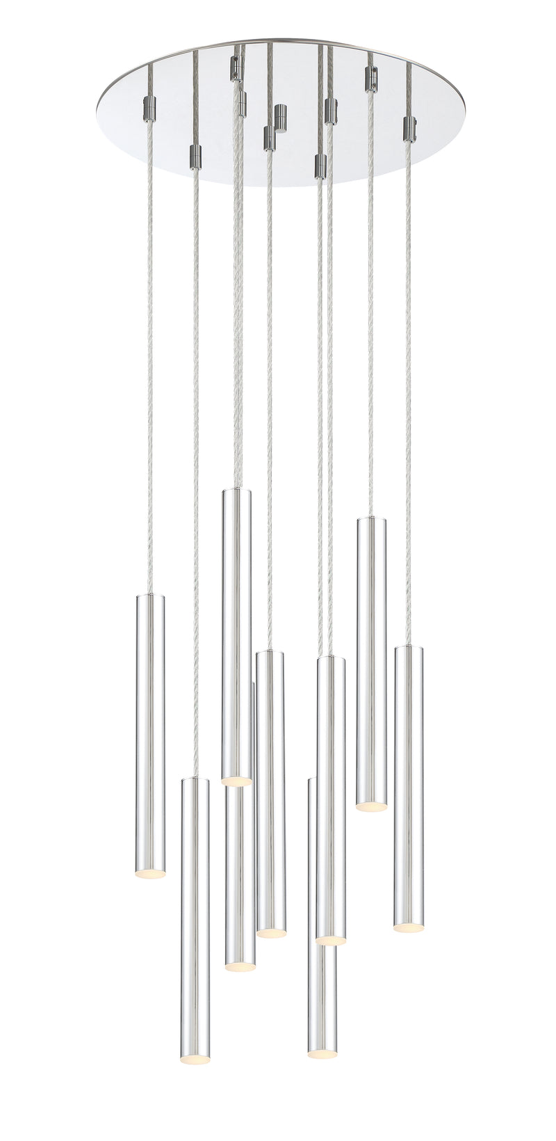 Forest 9 Light 16" Pendant, 12" Tall in Chrome