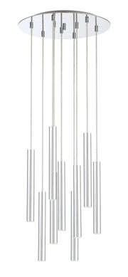 Forest 9 Light 16" Pendant, 12" Tall in Chrome