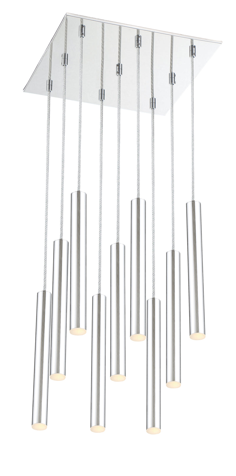 Forest 9 Light 14" Pendant, 12" Tall in Chrome