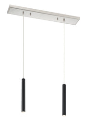Forest 2 Light 30" Linear Pendant, 12" Tall in Brushed Nickel