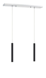 Forest 2 Light 30" Linear Pendant, 12" Tall in Chrome