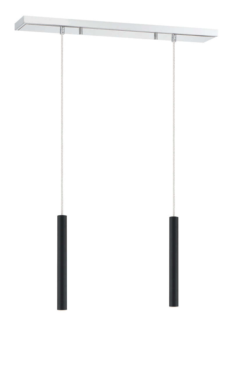 Forest 2 Light 30" Linear Pendant, 12" Tall in Chrome