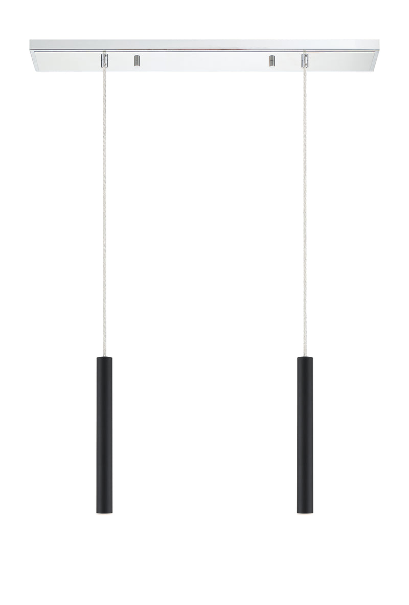 Forest 2 Light 30" Linear Pendant, 12" Tall in Chrome