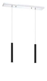 Forest 2 Light 30" Linear Pendant, 12" Tall in Chrome