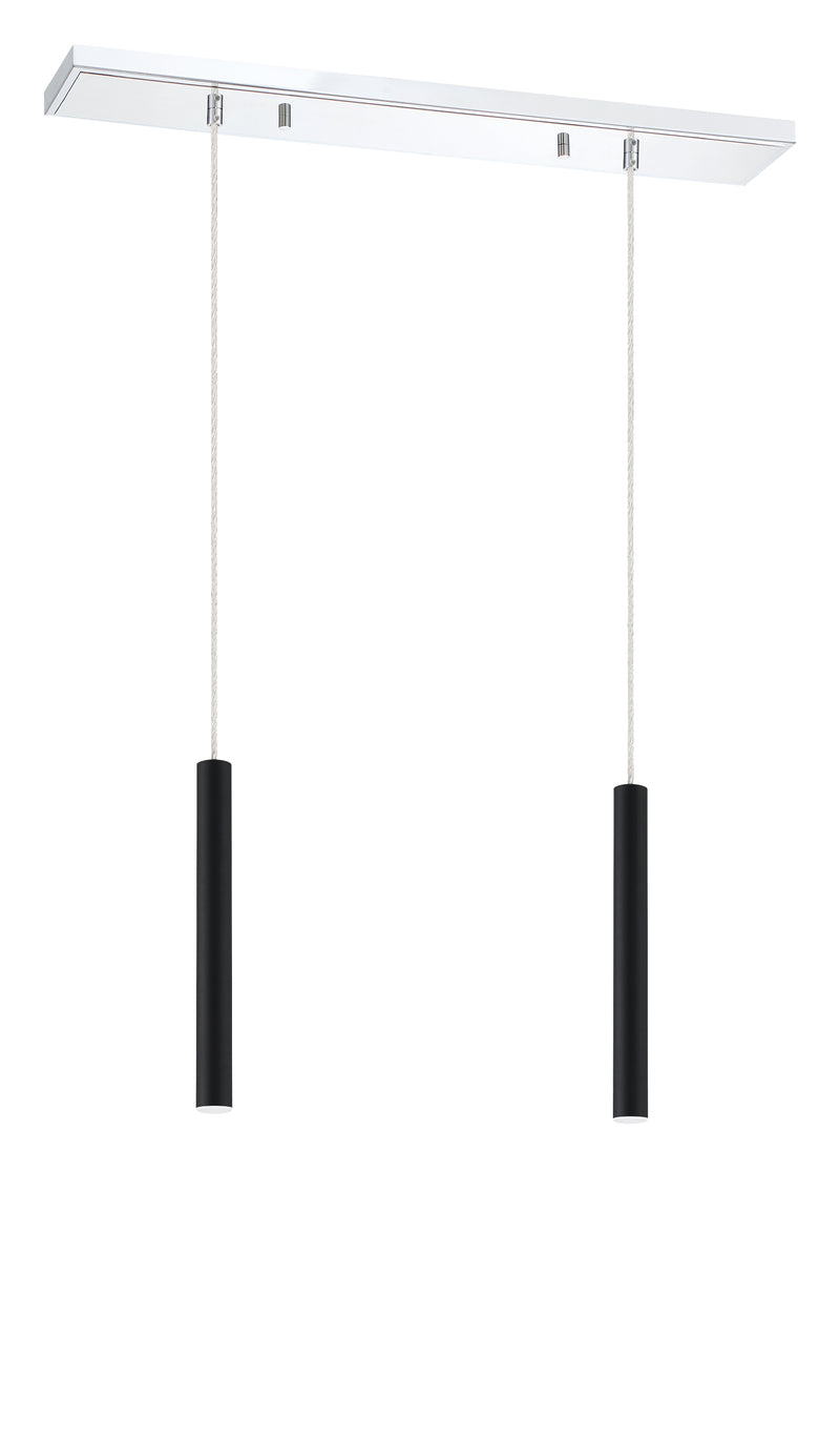 Forest 2 Light 30" Linear Pendant, 12" Tall in Chrome