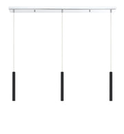 Forest 3 Light 46" Linear Pendant, 12" Tall in Chrome