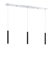 Forest 3 Light 46" Linear Pendant, 12" Tall in Chrome