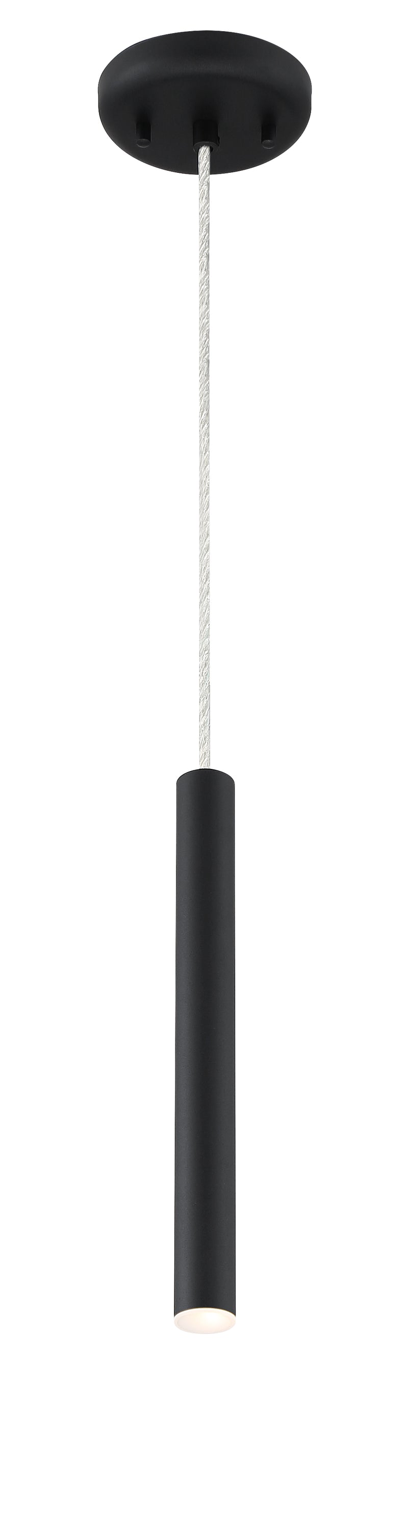 Forest 1 Light 4.75" Pendant, 917 Series, 12" Tall in Matte black