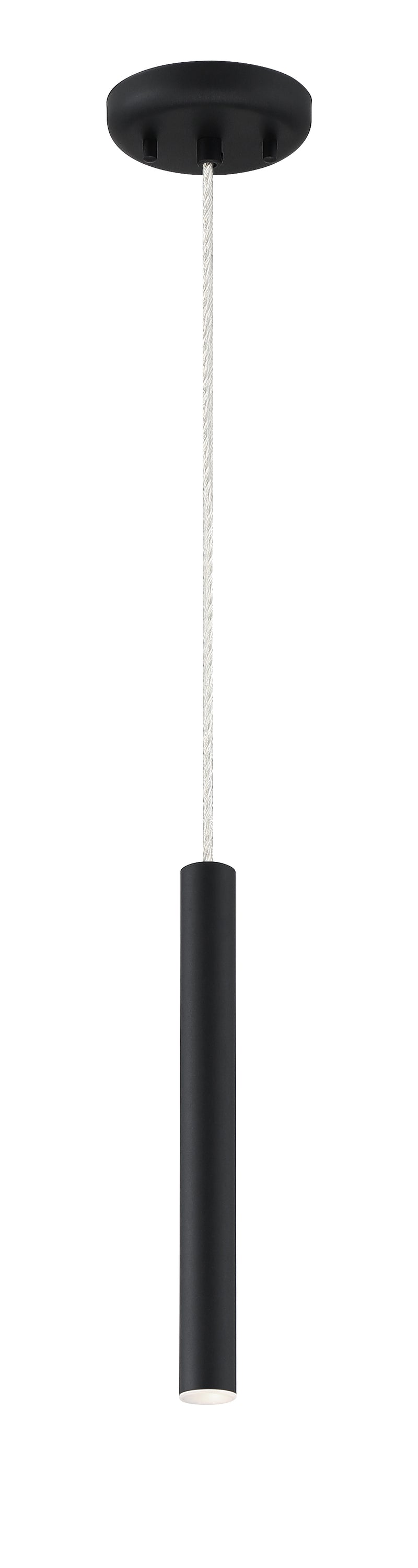 Forest 1 Light 4.75" Pendant, 917 Series, 12" Tall in Matte black