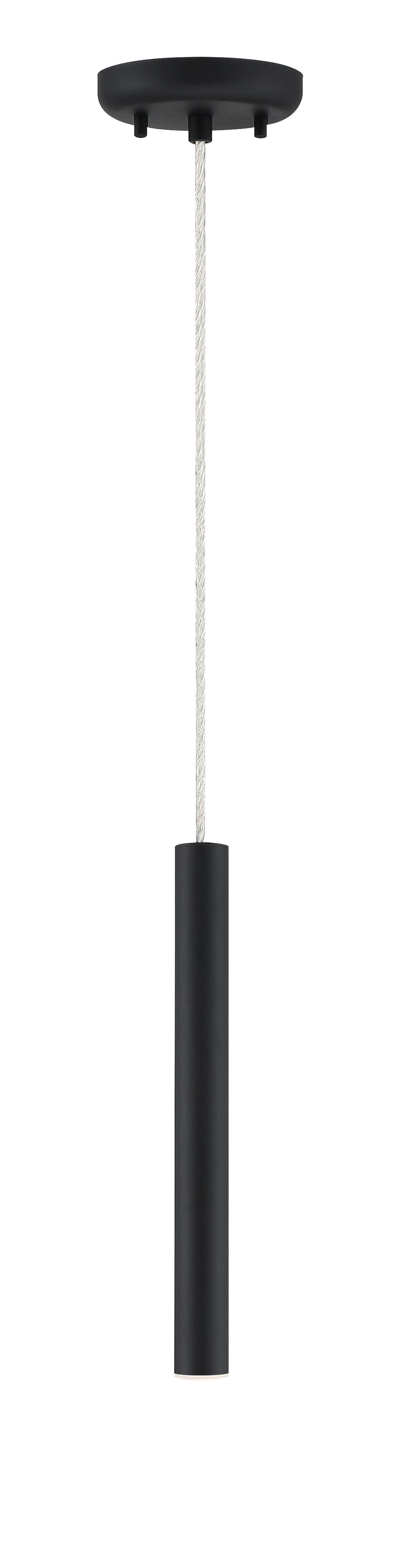 Forest 1 Light 4.75" Pendant, 917 Series, 12" Tall in Matte black