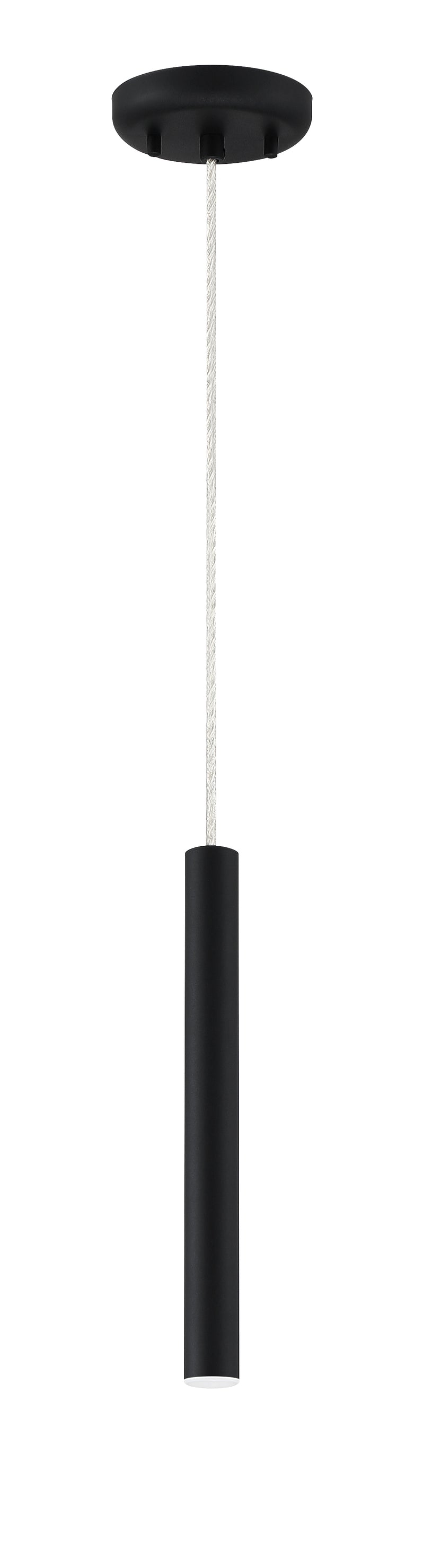 Forest 1 Light 4.75" Pendant, 917 Series, 12" Tall in Matte black