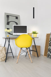 Forest 1 Light 4.75" Pendant, 917 Series, 12" Tall in Matte black in a room setting