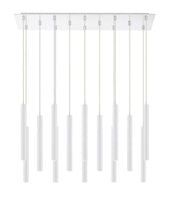 Forest 14 Light 9.75" Pendant, 12" Tall in Matte White