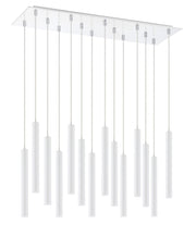 Forest 14 Light 9.75" Pendant, 12" Tall in Matte White