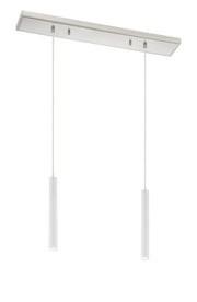 Forest 2 Light 30" Linear Pendant, 12" Tall in Brushed Nickel