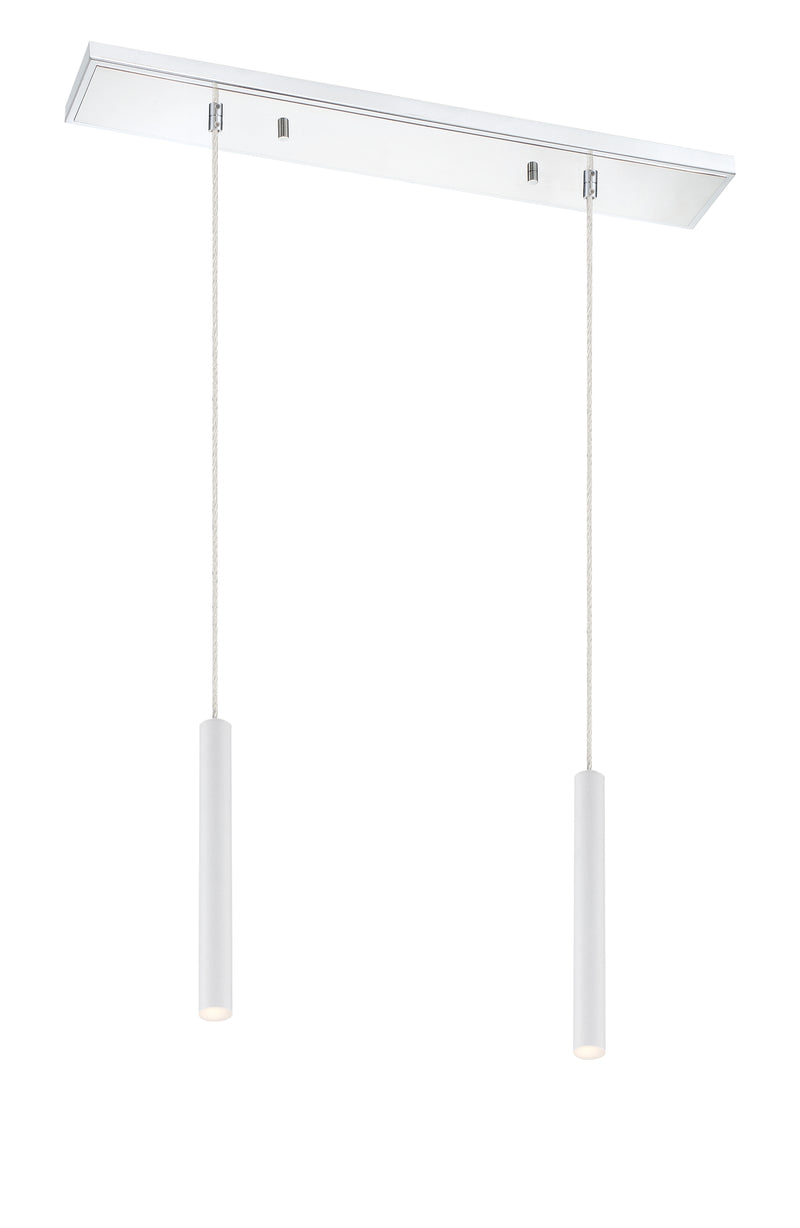 Forest 2 Light 30" Linear Pendant, 12" Tall in Chrome