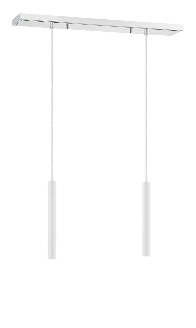 Forest 2 Light 30" Linear Pendant, 12" Tall in Chrome