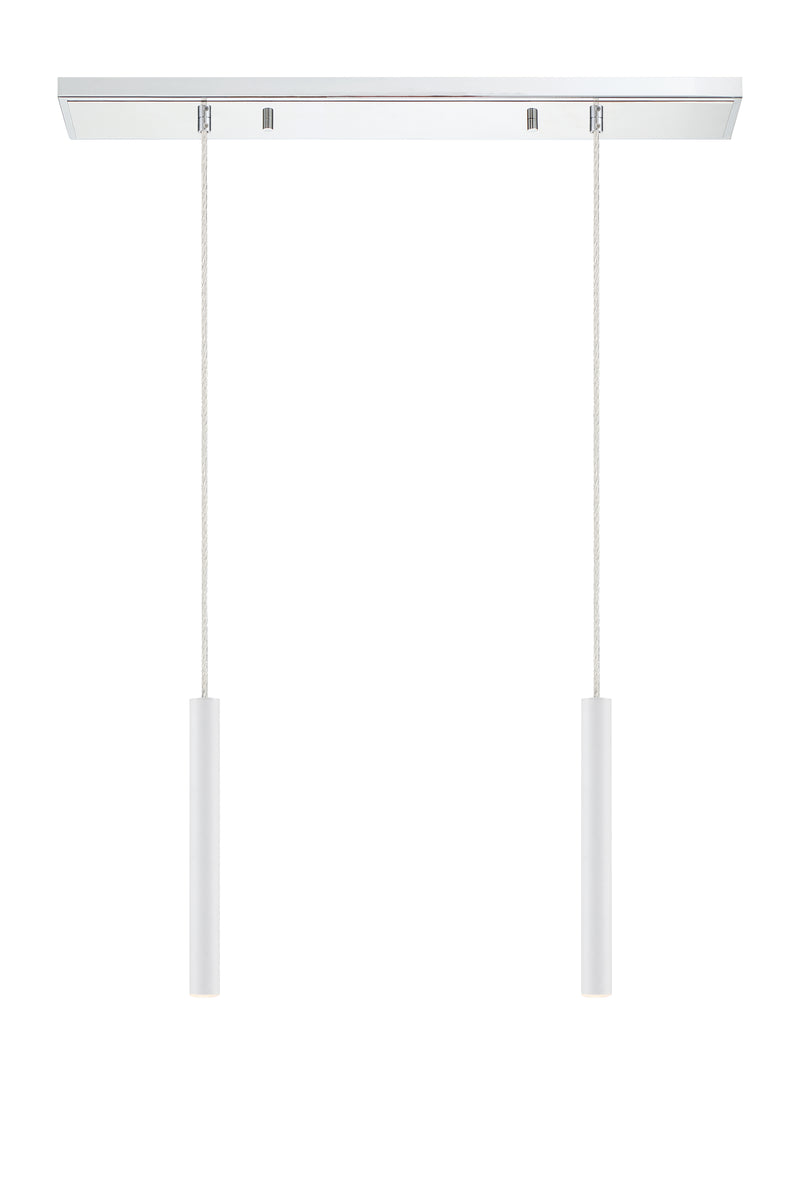 Forest 2 Light 30" Linear Pendant, 12" Tall in Chrome