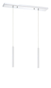 Forest 2 Light 30" Linear Pendant, 12" Tall in Chrome