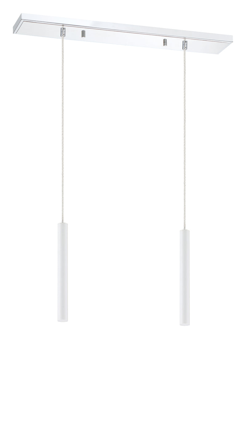 Forest 2 Light 30" Linear Pendant, 12" Tall in Chrome