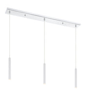 Forest 3 Light 46" Linear Pendant, 12" Tall in Chrome