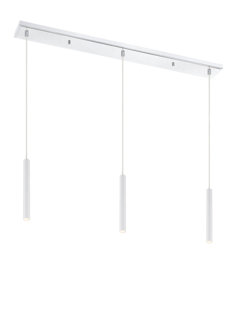 Forest 3 Light 46" Linear Pendant, 12" Tall in Chrome