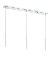 Forest 3 Light 46" Linear Pendant, 12" Tall in Chrome