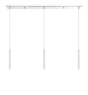 Forest 3 Light 46" Linear Pendant, 12" Tall in Chrome