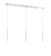 Forest 3 Light 46" Linear Pendant, 12" Tall in Chrome