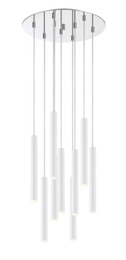 Forest 9 Light 16" Pendant, 12" Tall in Matte White