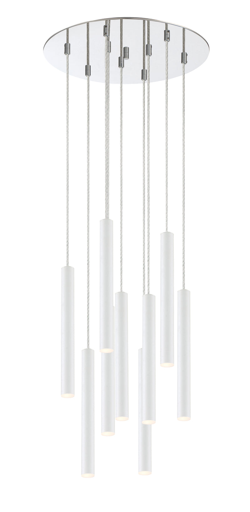 Forest 9 Light 16" Pendant, 12" Tall in Matte White