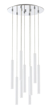 Forest 9 Light 16" Pendant, 12" Tall in Matte White