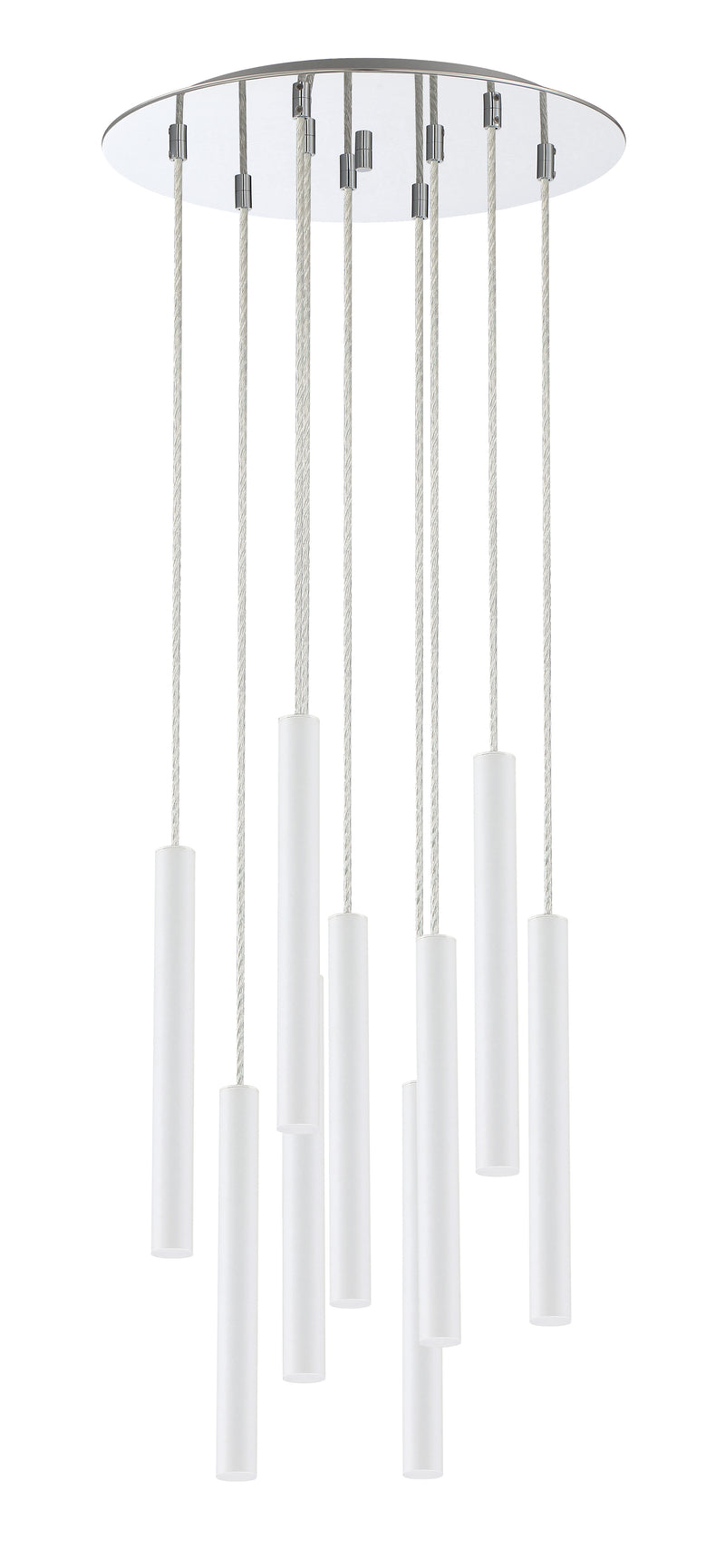 Forest 9 Light 16" Pendant, 12" Tall in Matte White