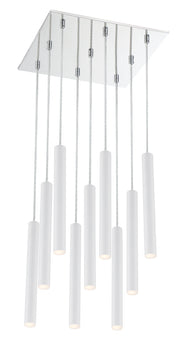 Forest 9 Light 14" Pendant, 12" Tall in Matte White