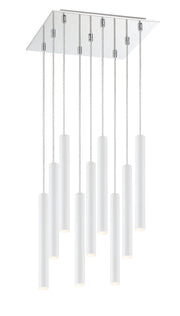 Forest 9 Light 14" Pendant, 12" Tall in Matte White
